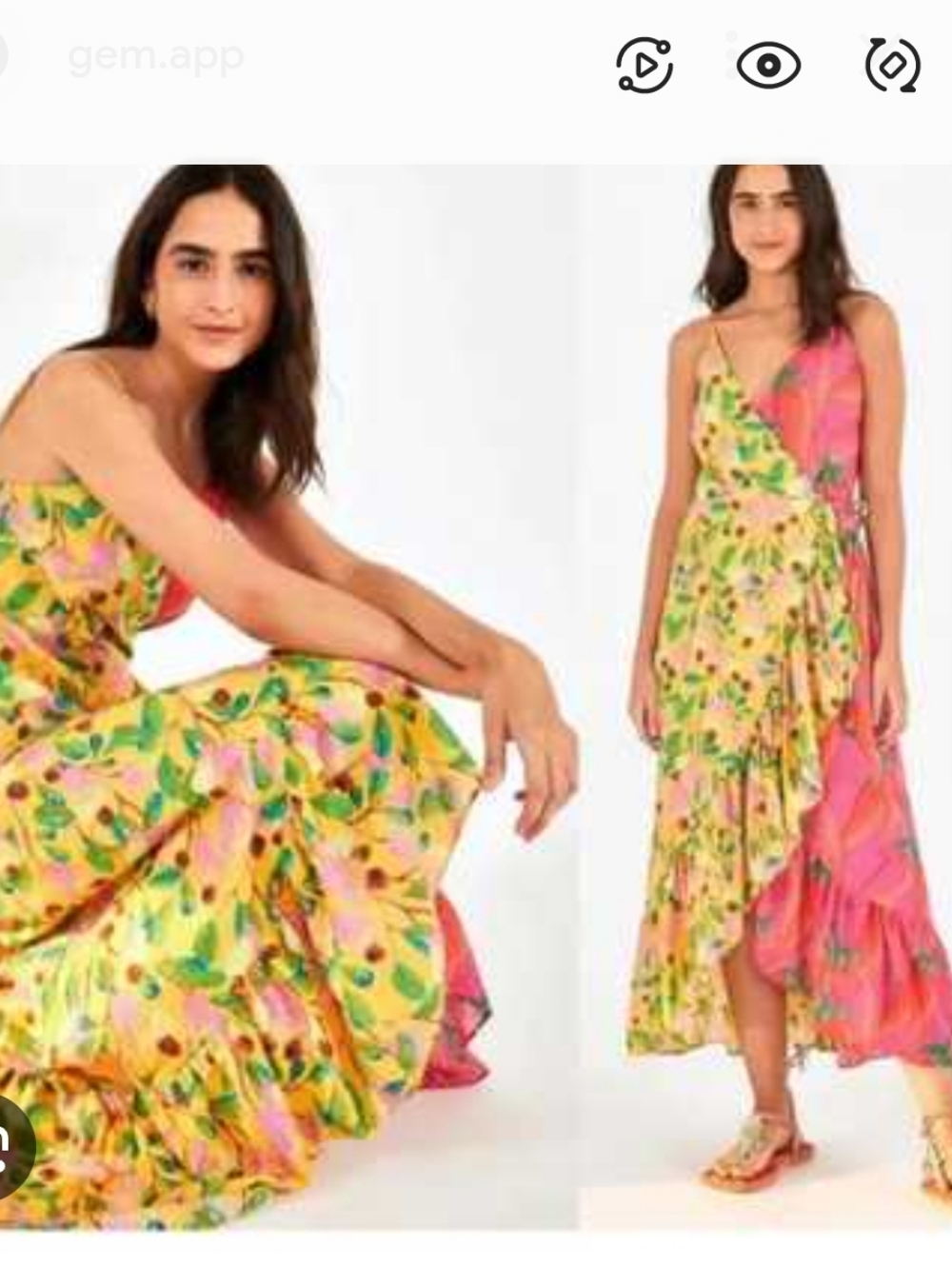 Farm Rio Garden Mix Wrap Dress
